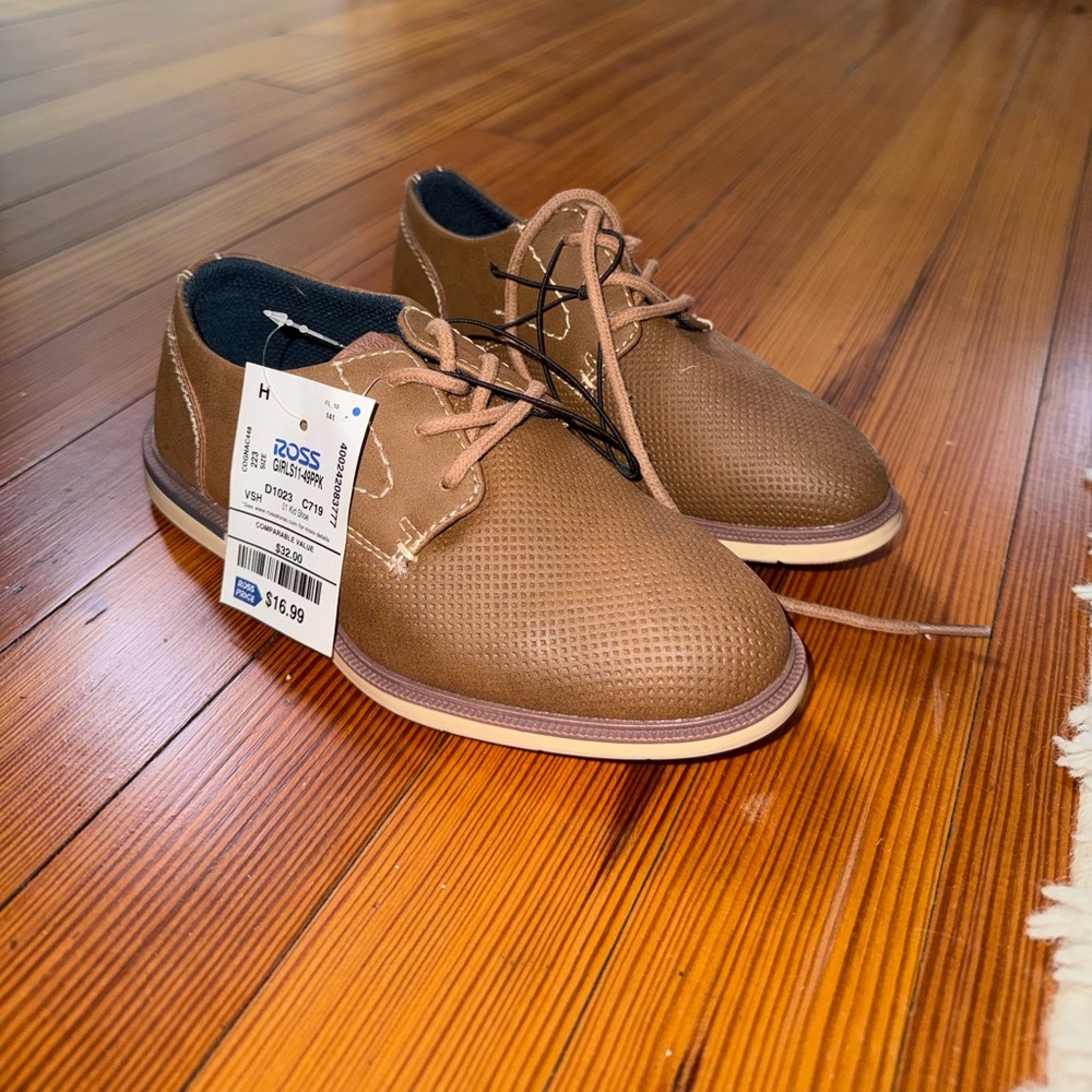 Classic Brown Kids Dress Shoes